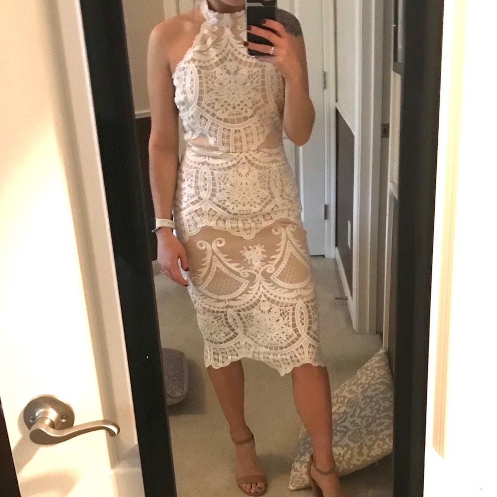 Lulus white midi dress